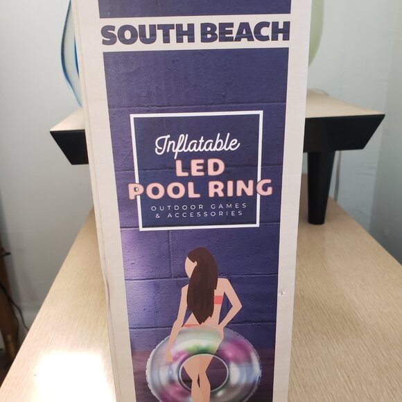 BNWT SOUTH BEACH Luxe Lagoon collection premium inflatable LED pool ring (OS) - Picture 6 of 6